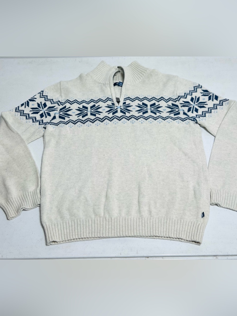 IZOD Boys Fair Isle Quarter Zip Sweater 14/16